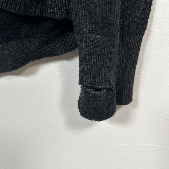 Lululemon Cabin Yogi Wrap Open Cardigan Hooded Reversible Gray Black Size 4 - Picture 4 of 8